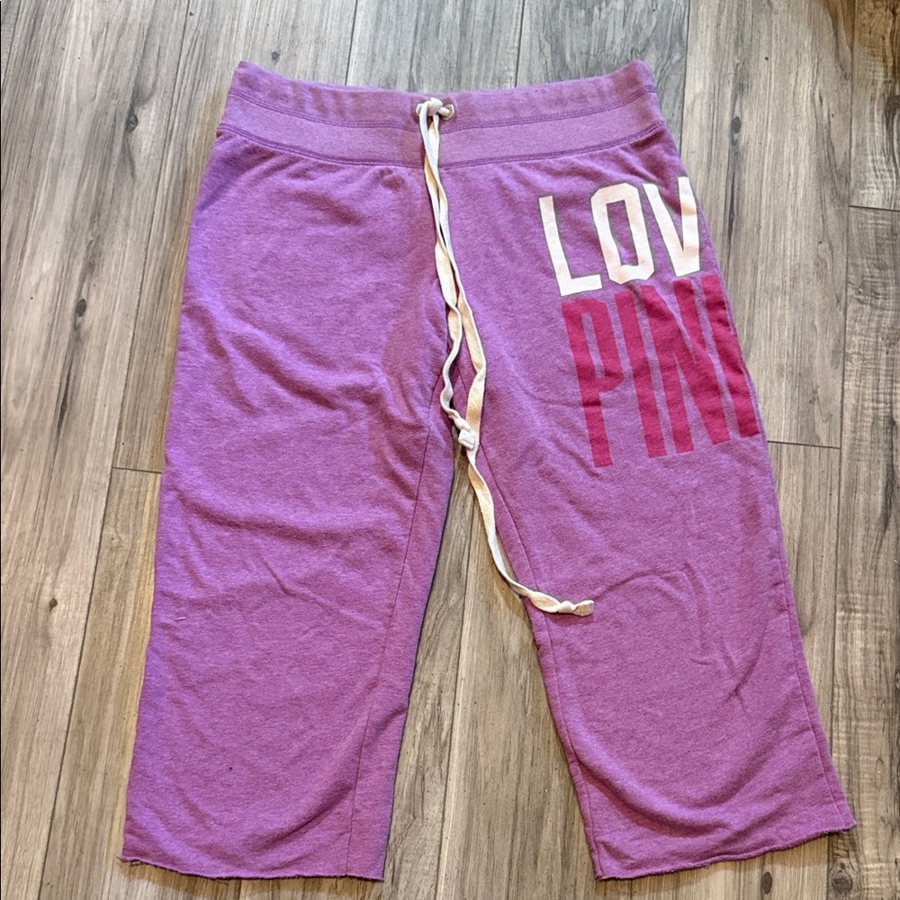 PINK Victoria's Secret Purple Cropped Pants